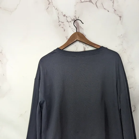 Everlane Long Sleeve Tee Black Shirt Crew Oversized Organic Cotton Women - Picture 7 of 13